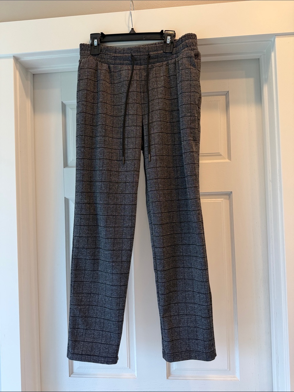 a new day Gray Plaid Drawstring Trousers